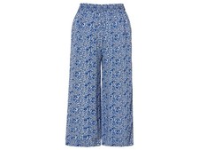 esmara® Damen Wide-Leg Hose, mit Gummizugbund, Fb. blau/weiß, Gr.42