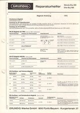 GRUNDIG - Melody-Boy 500 - Reparaturhelfer Abgleich-Anleitung Schaltb. - B10205