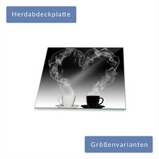 Herdabdeckplatte Abdeckung Ceranfeld Abdeckplatte Kaffee Schneidebrett Glas Deko
