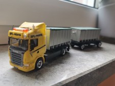 Herpa,Scania, ZM Mit Trailer, 2 Abrollcontainer , TOP, Umbau, 1:87