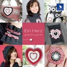 Ein herz gestickt genäht - gestickt,