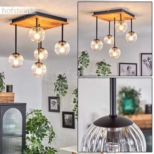 Decken leuchte lampe holz - leuchte, glas