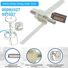 Durchlaufschnitzler Ersatz Mitnehmer für Bosch 091027 MUM4 MUM8 MUZ8DS1 MUZ4DS2