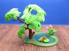 Teich mit Baum, Blumen &