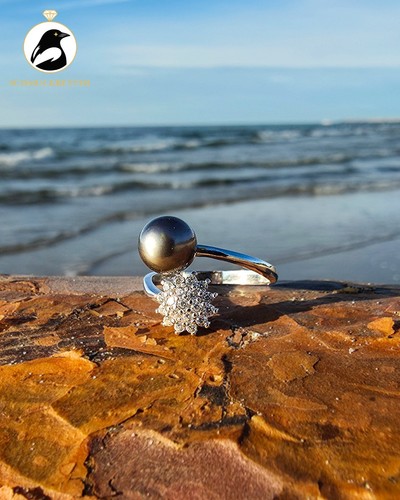 Tahiti perlen ring mit - tahiti-perlen,