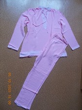 DDR Schlafanzug Rosa  mit weißer umrandet Spitze Gr. 38