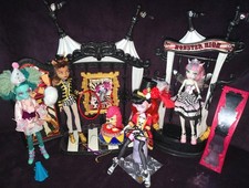 4 Monster High Puppen ZIRKUS Rochelle Operetta Honey Clawdeen Jahrmarkt Freak...