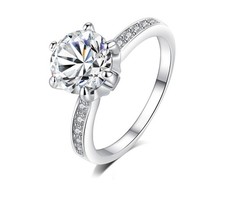 Damen Solitär Ring Cubic