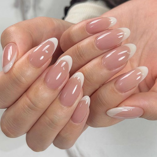 French press nails mittel - on,