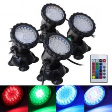 4x Garten LED RGB Unterwasser Tauch Pool Licht Aquarium Teich Lampe Beleuchtung