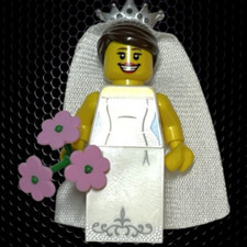 Lego® Minifigur col100, Collectible Minifigures Series 7, Bride Braut Hochzeit