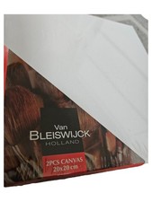 Van Bleiswijck Keilrahmen Leinwand 20x20cm Weiß 2 Stück Malgrund