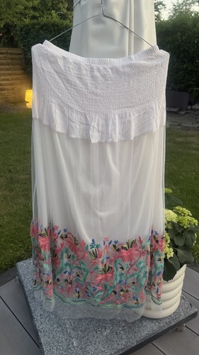 Rock lang organza stickerei - lang,