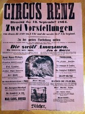 1864 Großes Plakat Circus