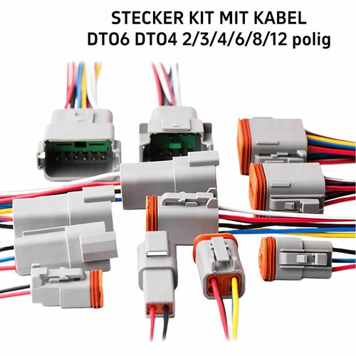 Deutsch stecker 6 8 - stecker, 2,3,4,6,8,12