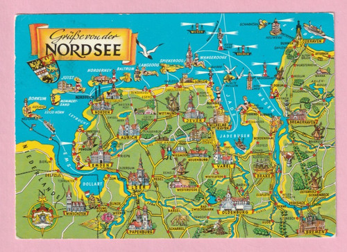Landkartenmotiv nordsee - landkartenmotiv,