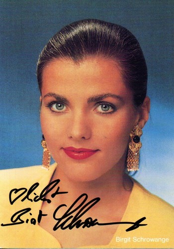 Autogramm birgit schrowange - autogramm,