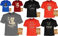 Tier Motiv T-Shirt - tierische Sprüche - Katzen Motiv T-Shirt lustige Haustiere
