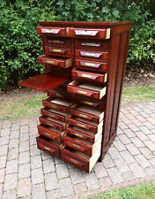 Unikat alter Holz Aktenschrank Büroschrank mit Sicherheitsmechanismus Büromöbel