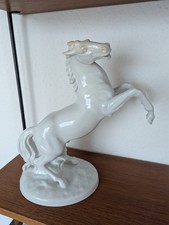 Wallendorf Porzellan Figur Steigendes Pferd Signiert K. Steiner