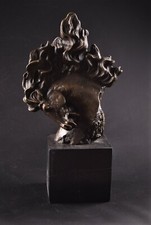 Bronzeskulptur Pferdekopf