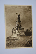 AK Rüdesheim (Rhein) National-Denkmal / Niederwalddenkmal gelaufen 1920