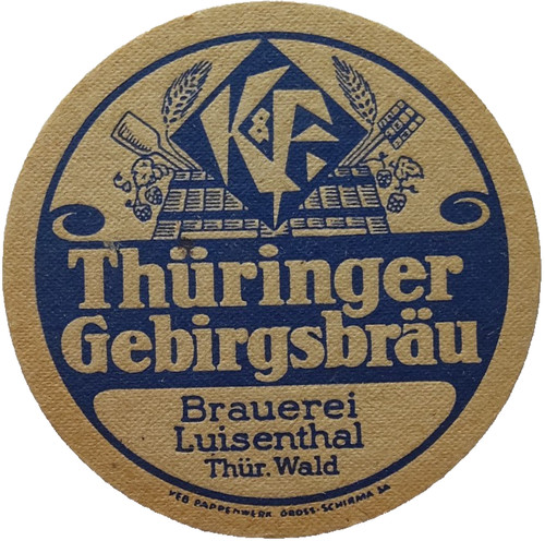 Alter ddr bierdeckel brauerei - ddr,