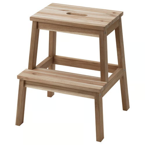 Holz tritthocker massiv - massiv, akazie