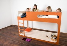 Hochbett "AMBERintheSKY mit Leiter links" von perludi design Made in Germany