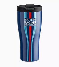 Original Porsche Thermobecher Edelstahl blau - "MARTINI RACING®", Coffee to go
