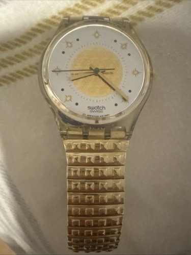 Swatch uhr gk142 143 golden - uhr, gk142/143