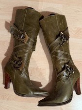 Destroy Stiefel Leder High-Heel Cowboystyle