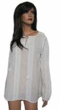 LANGARMBLUSE BLUSE WHITE SEASON WEISS LOCHMUSTER Gr. 42 NEU
