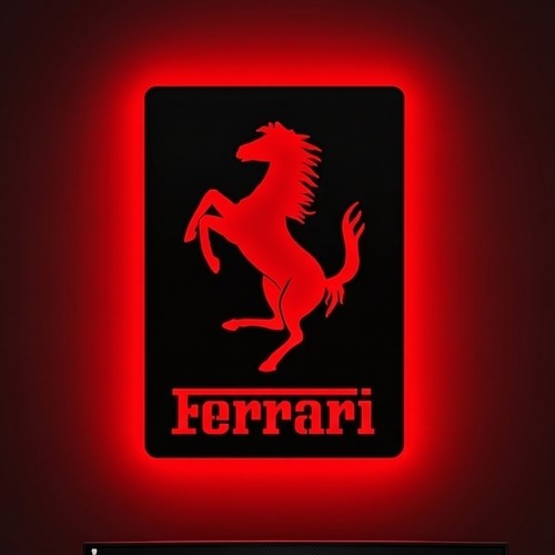 Ferrari led schild rgb - schild,