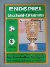 Orig.PRG  DFB Pokal  1980/81  FINALE  EINTRACHT FRANKFURT - 1.FC KAISERSLAUTERN