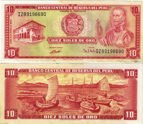 Peru banknote unc soles - 10,