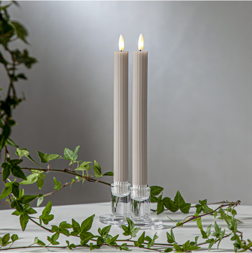 Led stabkerzen stripe - stabkerzen, 25cm