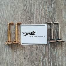 Kinnhalter Schrauben Wolf universal Violine 4/4 - 1/4 und Viola: Nickel, Gold