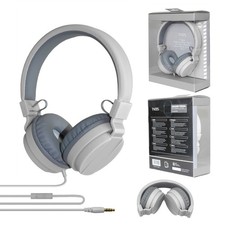 Super Bass Stereo Kopfhörer Headset TV5 On-Ear Headphone Weiß Grau