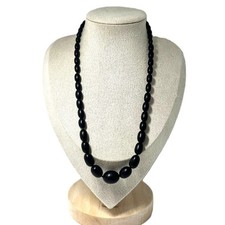 Antike schwarze Bakelit Kette