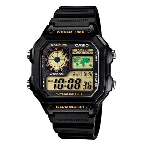 Casio watch digital world time - casio,