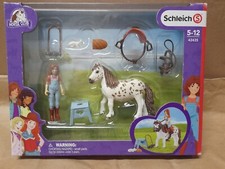 Schleich Set 42435 Mia beweglich Spotty Shetland-Pony komplett mit OVP RARITÄT