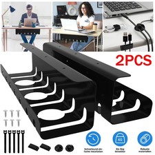 2 Stück Kabelkanal Schreibtisch Organizer | Kabelwanne | Kabelkorb | Kabelrinne
