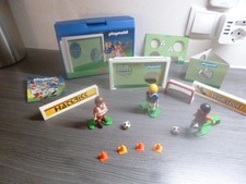 Playmobil  Fußball Torwand Schießen Spieler Tore in Hologramm Box Tipp Kick