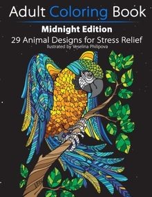 Adult coloring book midnight - coloring, book: