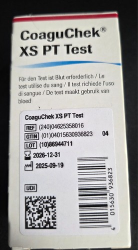 Roche coaguchek test - xs, pt