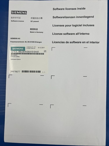 Siemens sinamics license - sinamics,