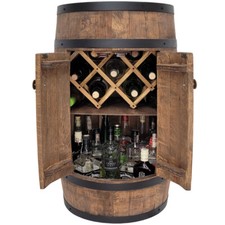 Holzfassbar mit Regaltür