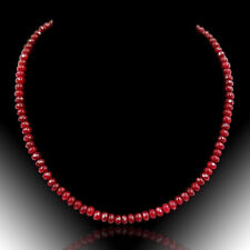 Rubin Halskette 925 Gold Rondelle – Edelstein Kette Collier BAILYSBEADS NH001