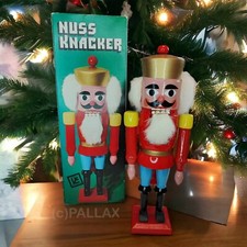 VINTAGE NUSSKNACKER KÖNIG 35 CM 1975 DEUTSCHLAND  MIT ORIGINAL VERPACKUNG